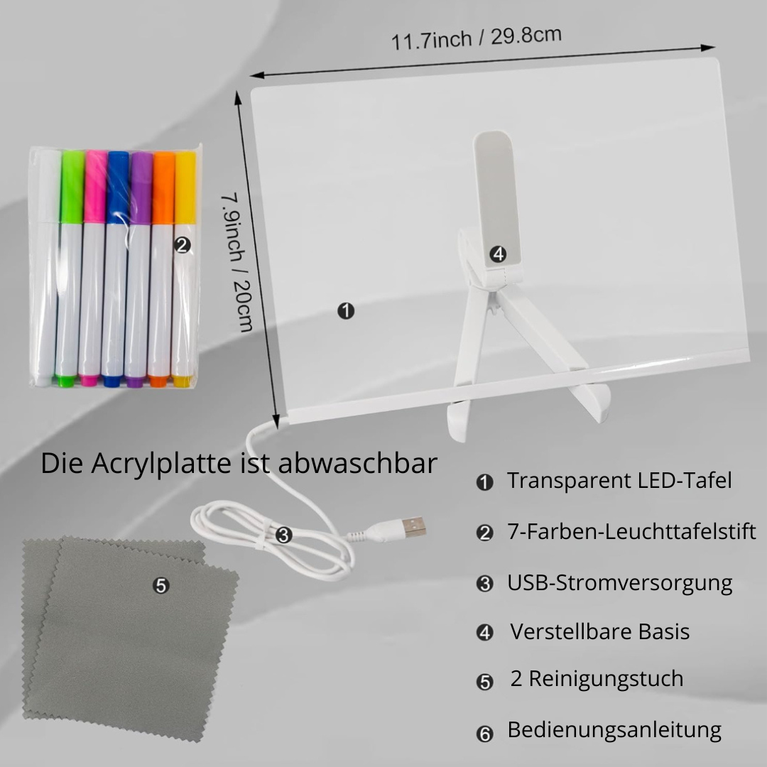 Acryl-LED-Tafel